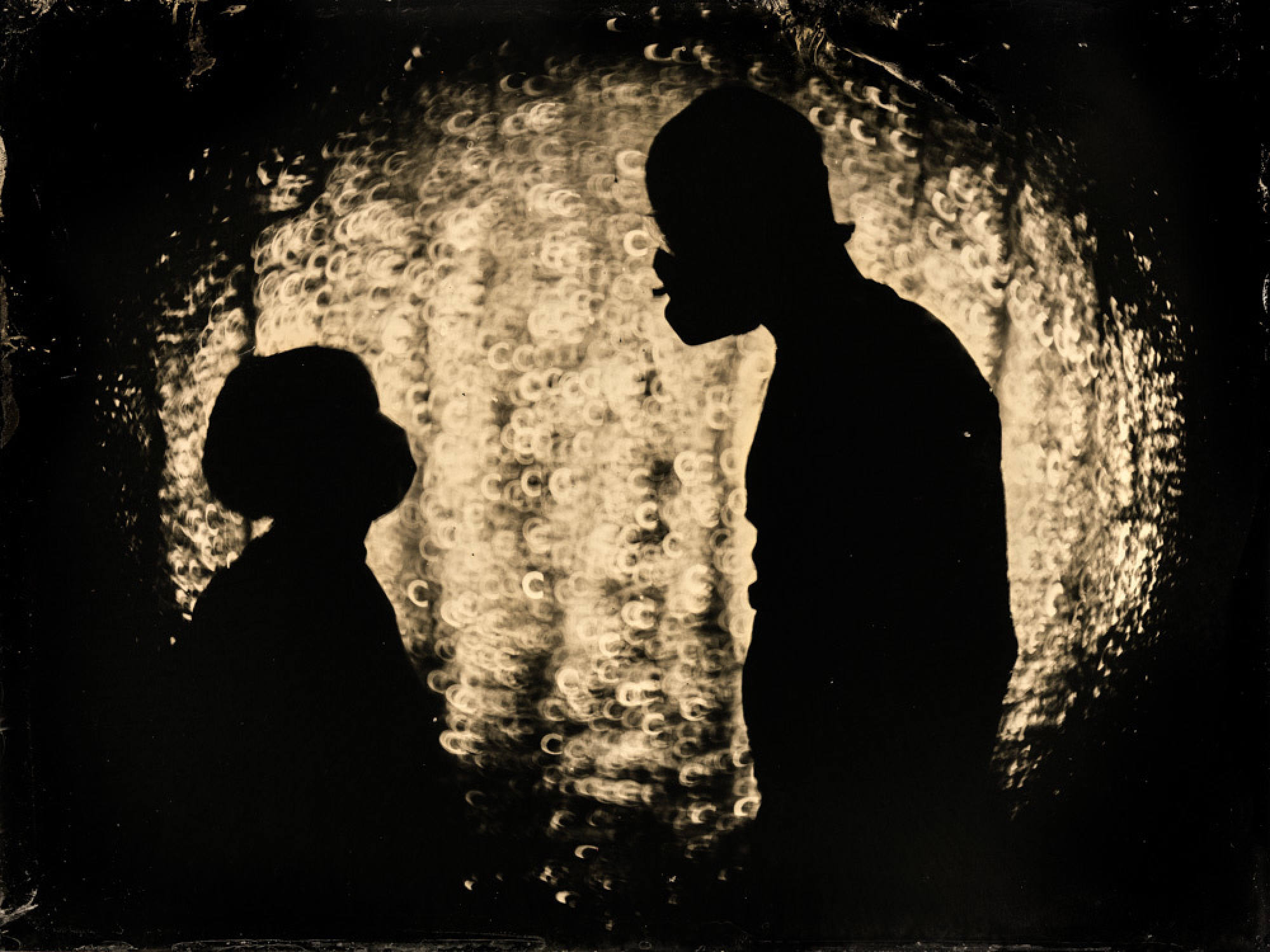 I miss hugs - a tintype about social distancing
