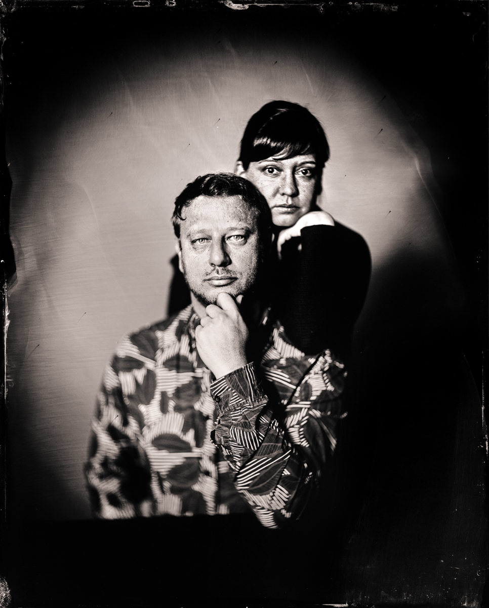 Denis Krieg with his wife Sybille Wet plate portrait