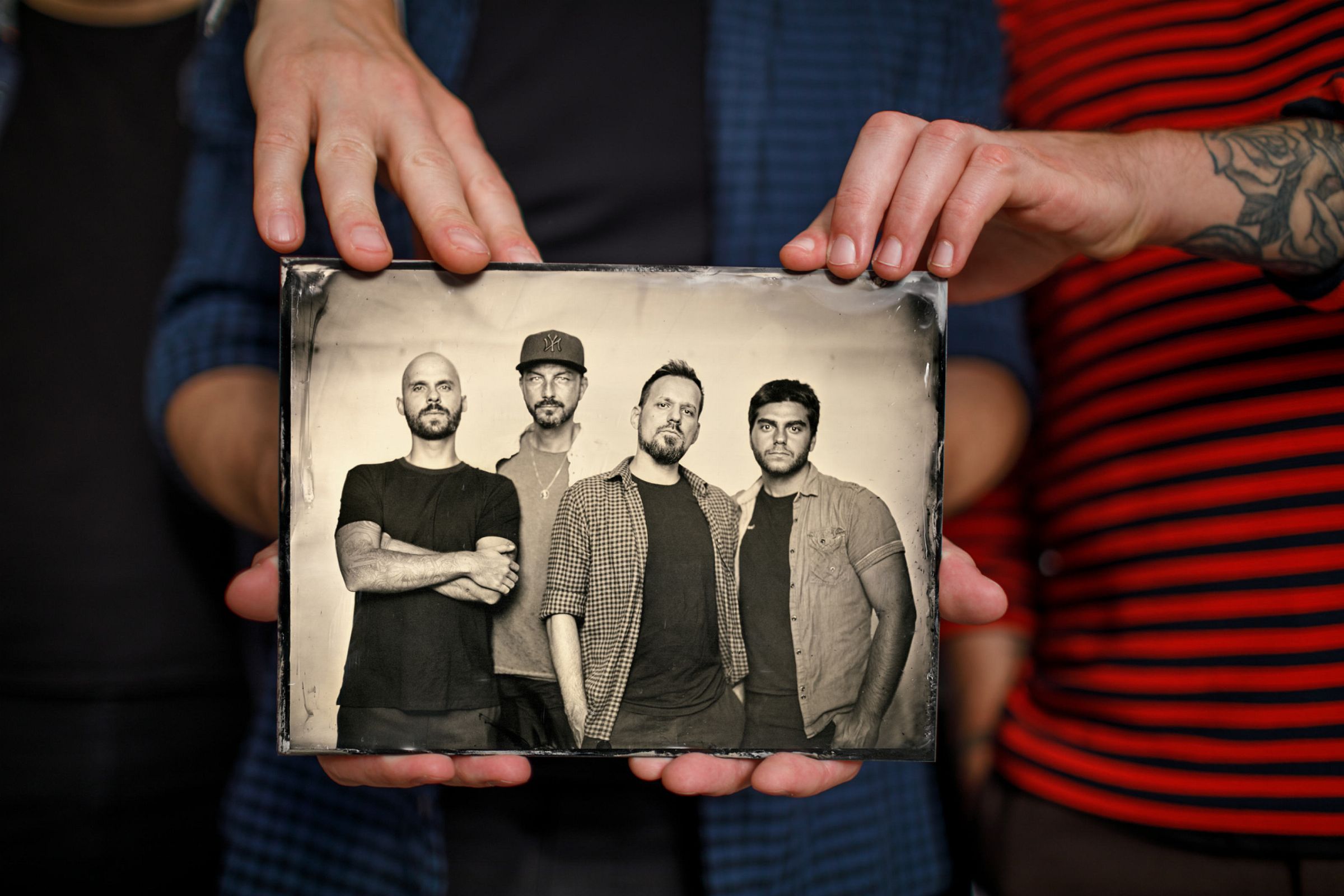 Rock band the Black Proteus Tintype