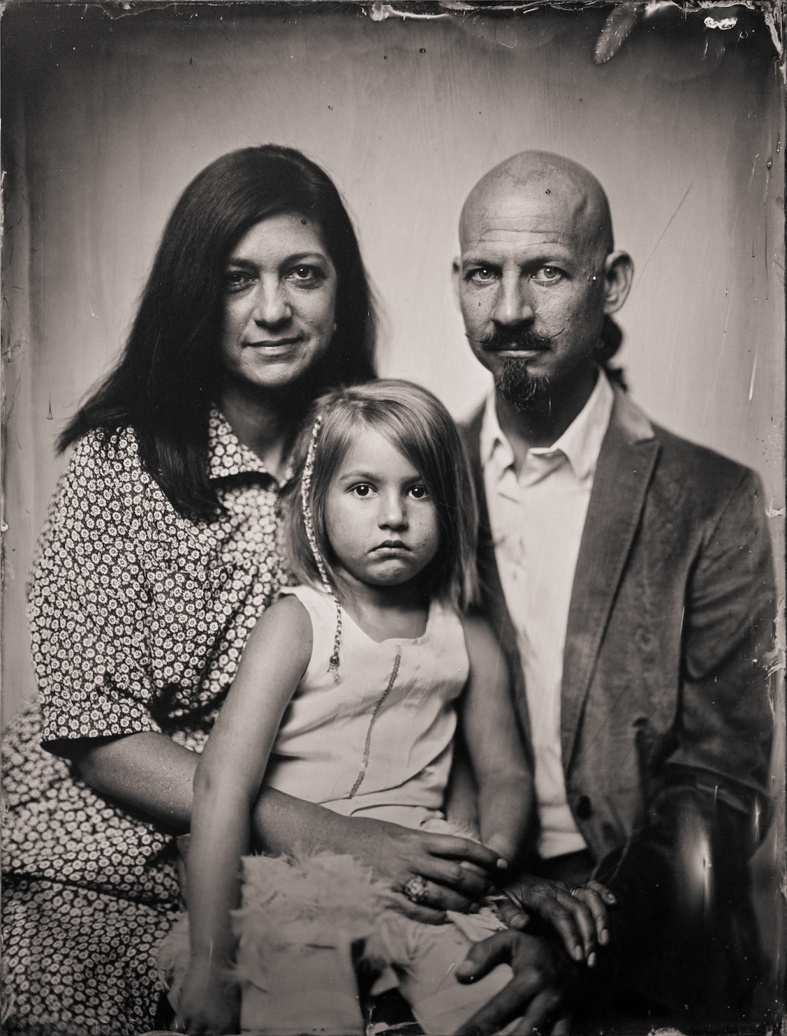 Family ultra large format wet plate portrait