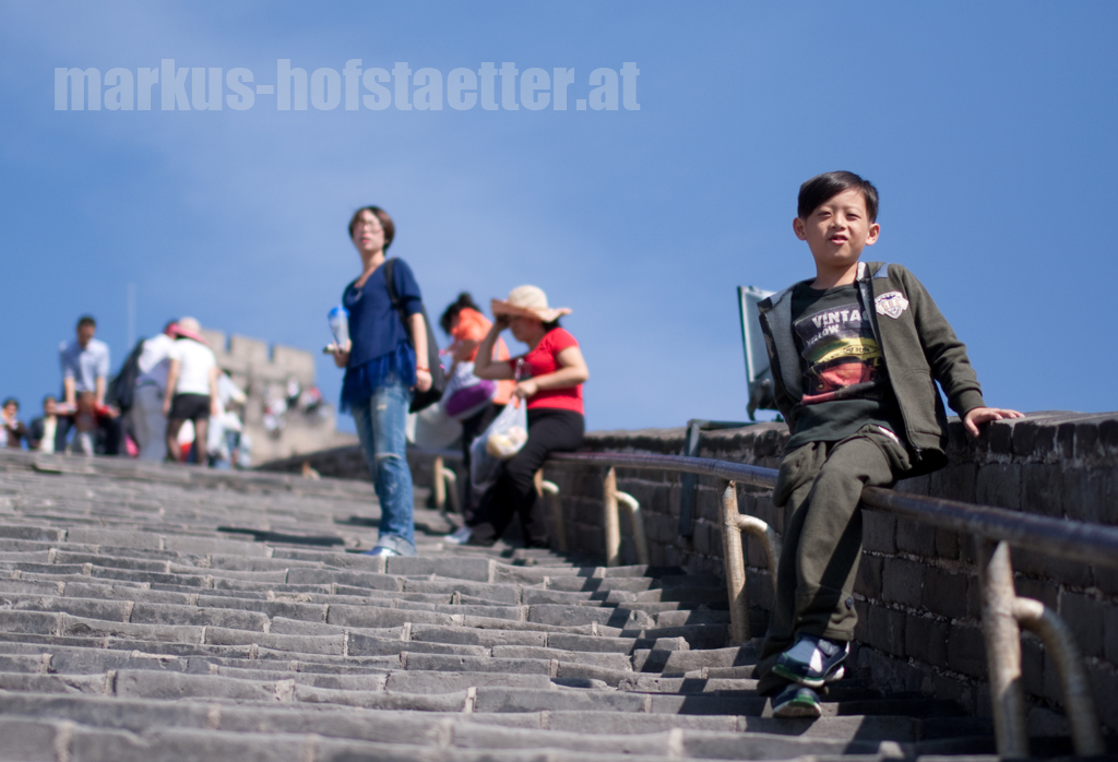 mum and son - great wall china