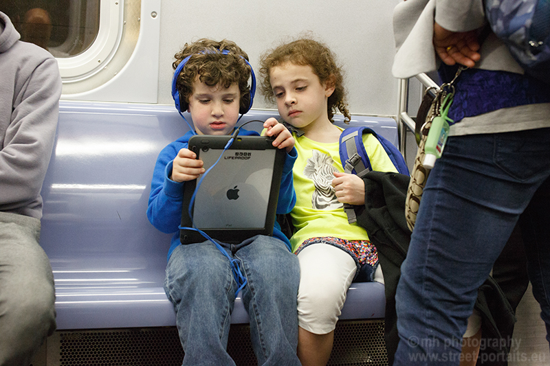 ipad kids - nyc Underground