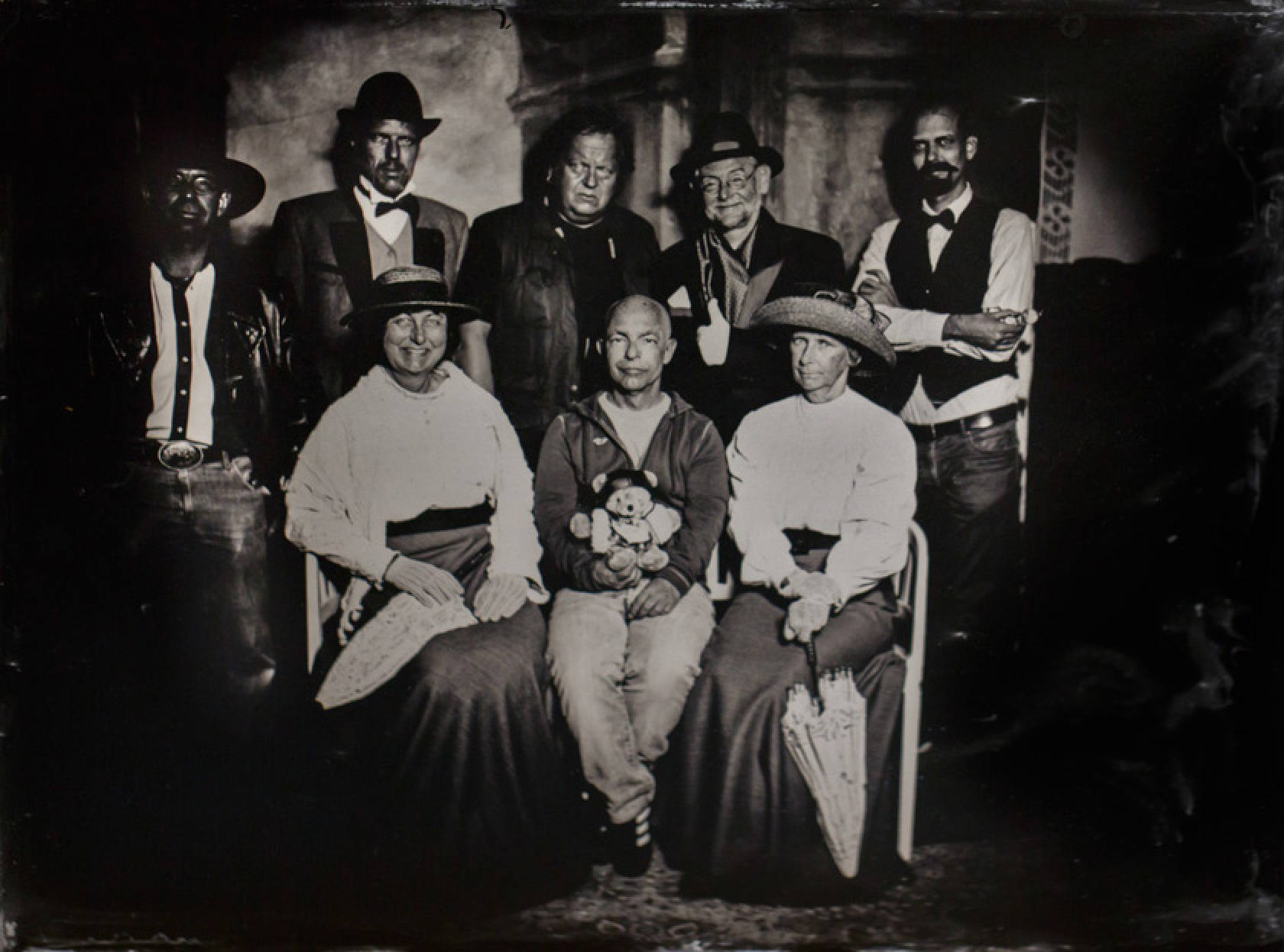 Group tintype portrait