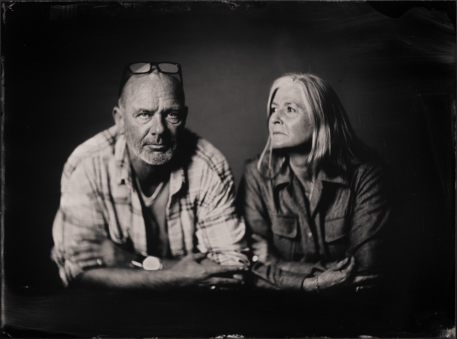 Henrik Brahe and his wife Sanne tintype