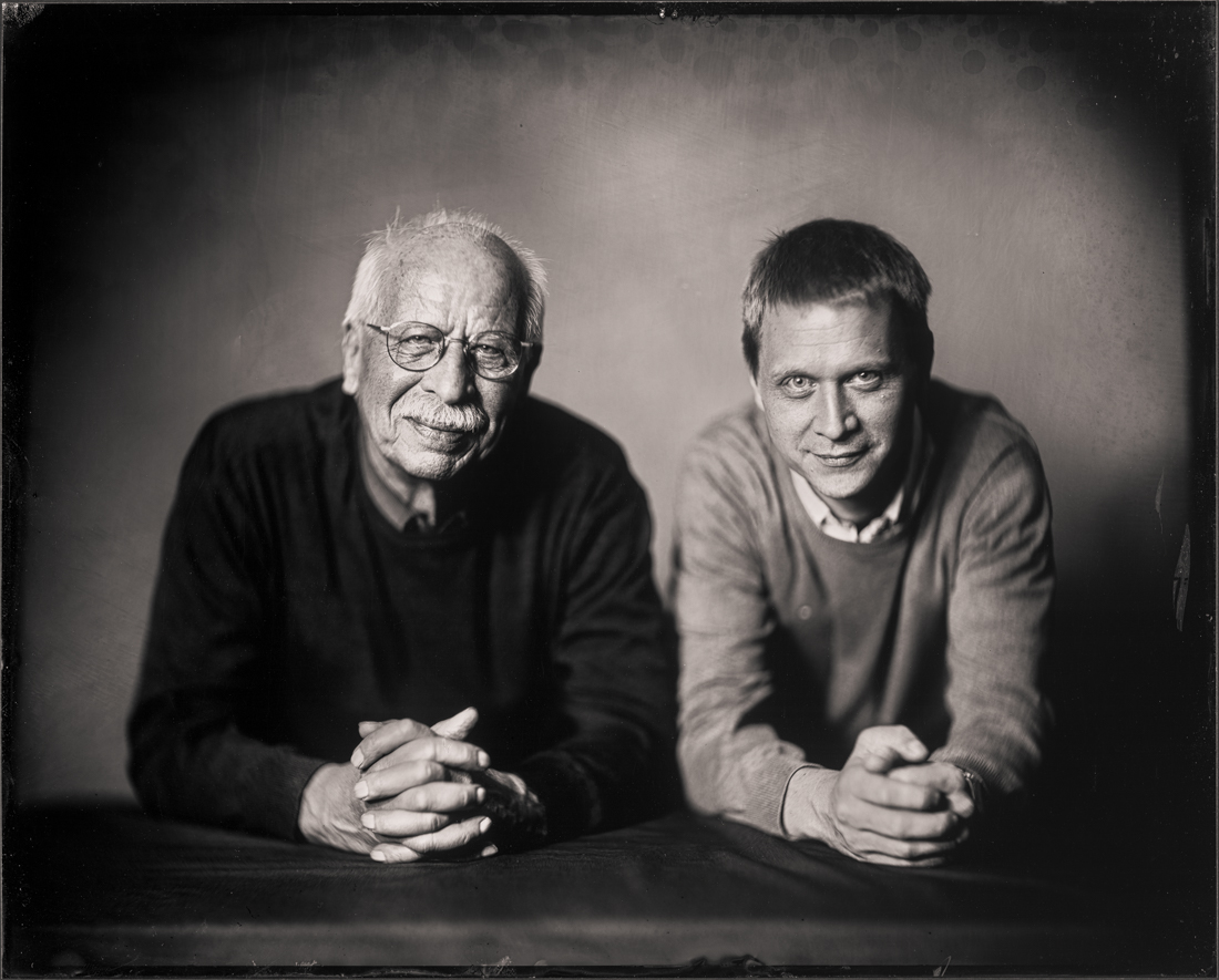 Friedrich-Wilhelm Kriesel with his son David Kriesel – collodion wet plate portrait.